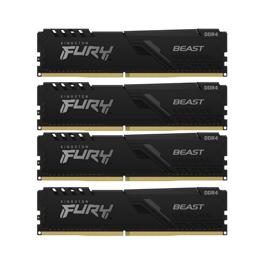 Комплект модулей памяти Kingston FURY Beast Black KF426C16BBK4/64 DDR4 64GB (Kit 4x16GB) 2666MHz фото 3
