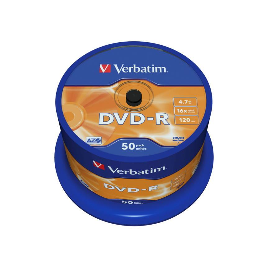 Диск DVD-R Verbatim (43548) 4.7GB 50штук Незаписанный фото 2