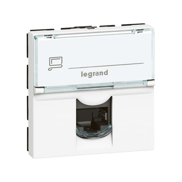 Розетка 1xRJ45 Cat.6 Legrand Mosaic 2 поста