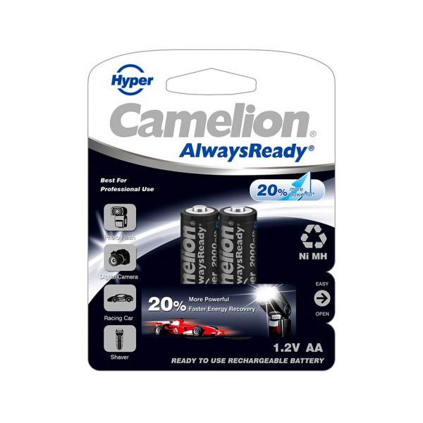 Аккумулятор CAMELION AlwaysReady "Hyper" Rechargeable Ni-MH NH-AA2000HPBP2 2 шт. в блистере